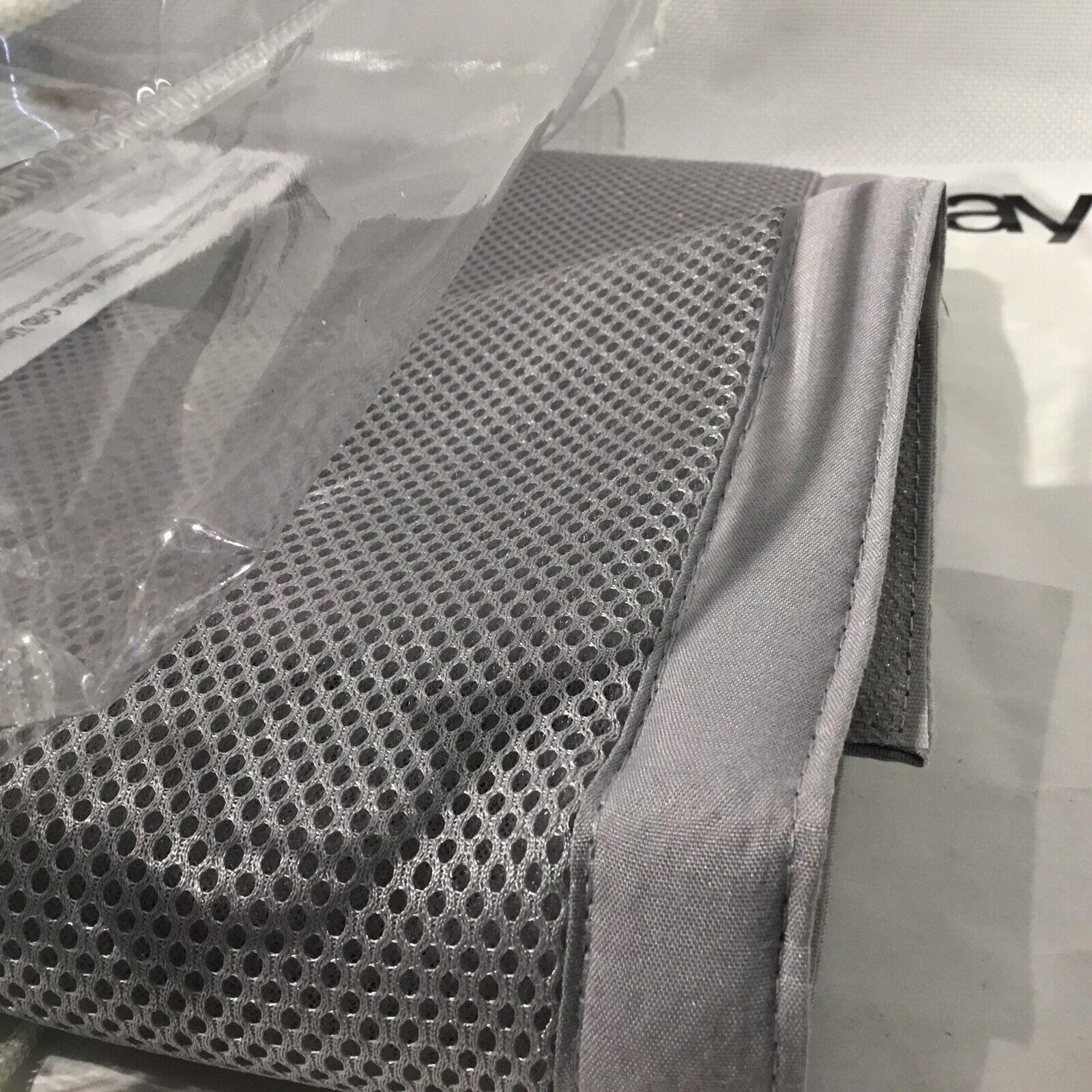 NEW BreathableBaby Breathable Mesh Crib Liner Gray, Display Shelf Pull Product 