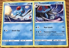 Tentacool 26/203, Tentacruel 27/203 - Evo Line - Evolving Skies - Read Desc.