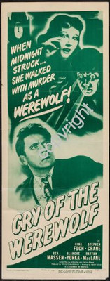 Cry Of The Werewolf Movie Poster Insert 14x36 Replica