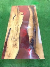 Made To Order Epoxy Resin Dining Table Acacia Wooden Living Room Decors