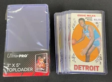 Pack of (25) ~ Ultra Pro 3x5 Tall Card Top Loaders ~ Fits Old Topps Basketball