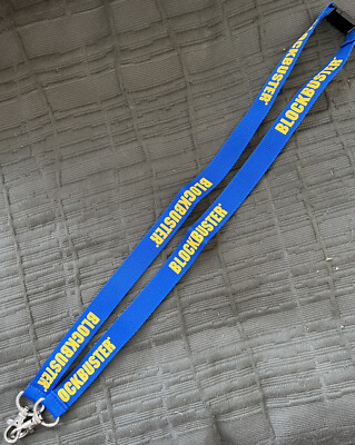 VTG Blockbuster Video Lanyard Keychain Strap NEW