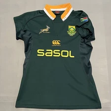 Canterbury Women South Africa Springbok 2009/10 Home Rugby Jersey Shirt-XS-8906