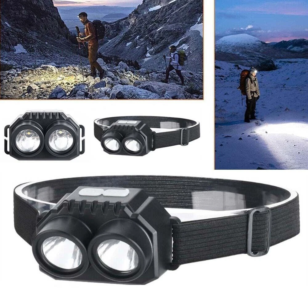 Rechargeable LED Headlamp Wearable Lighting Tool Portable Head