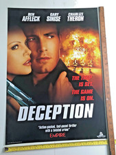 DECEPTION  (2000) Ben Affleck  Charlize Theron Movie Poster DVD release