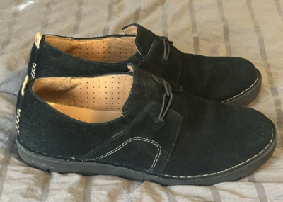 Clarks Womens Un Ava Unstructured Shoes Size 8 M Black Suede Slip 