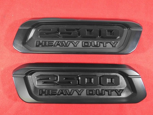 2x OEM RAM2500 HEAVY DUTY Emblem Hood Badge fits RAM 2500 All Black