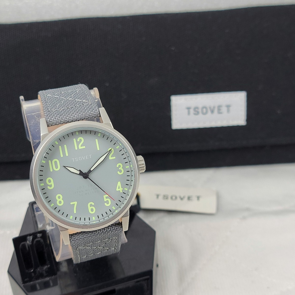 TSOVET JPT-TF40 JAPAN MOV'T GRAY GREEN WR 50M MEN'S WATCH NEW