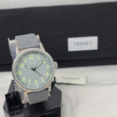 TSOVET JPT-TF40 JAPAN MOV'T GRAY GREEN WR 50M MEN'S WATCH NEW