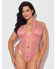 Plus Size Teddy Bodysuit Plus Size Rose One Piece Kiki Lace Satin Drop Off Teddy