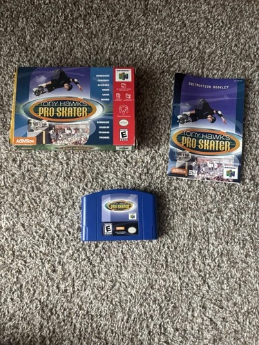 Tony Hawk's Pro Skater (N64, 1999) CIB w/cartridge, manual, packaging