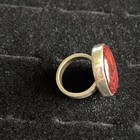 Chimney Butte Native American Sterling Silver Round Cabochon Ring Size 3.5 — photo 3