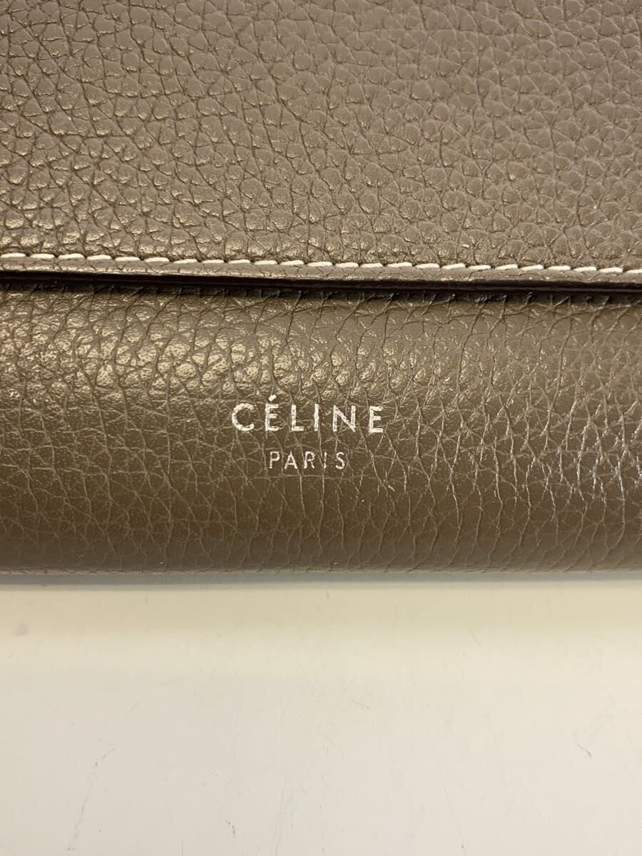 CELINE◆Large flap multi-function/long wallet/leat… - image 3