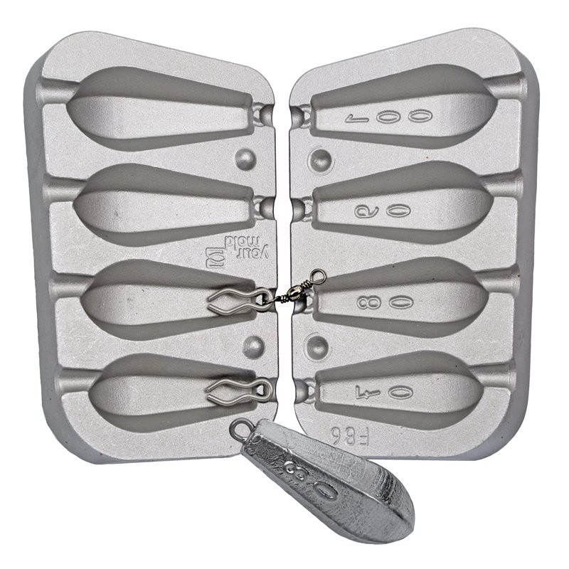 Moule à plombs palangre 70 80 90 100 grs moule plomb de pêche mer MOU086 Alciumpeche