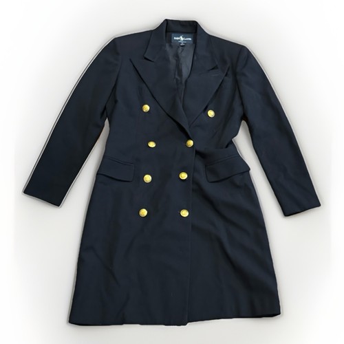 Polo Ralph Lauren, Vintage Ralph Lauren Polo Double Breasted Dress 8 Peacoat Naval 80s USA RRL Rare