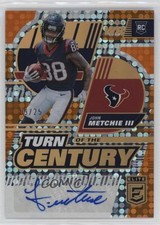 2022 Donruss Elite Turn of the Century Orange 9/25 John Metchie III Auto 6k2