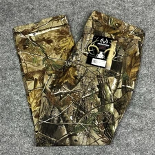 Realtree Camo Pants Ladies 16 Brown Green Camouflage Hunting 5 Pocket Outdoor