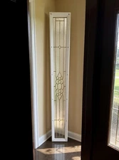 VTG Lead & Beveled Transom Window 65 7/8” x 8 7/8” Decorative Glass, Sidelight