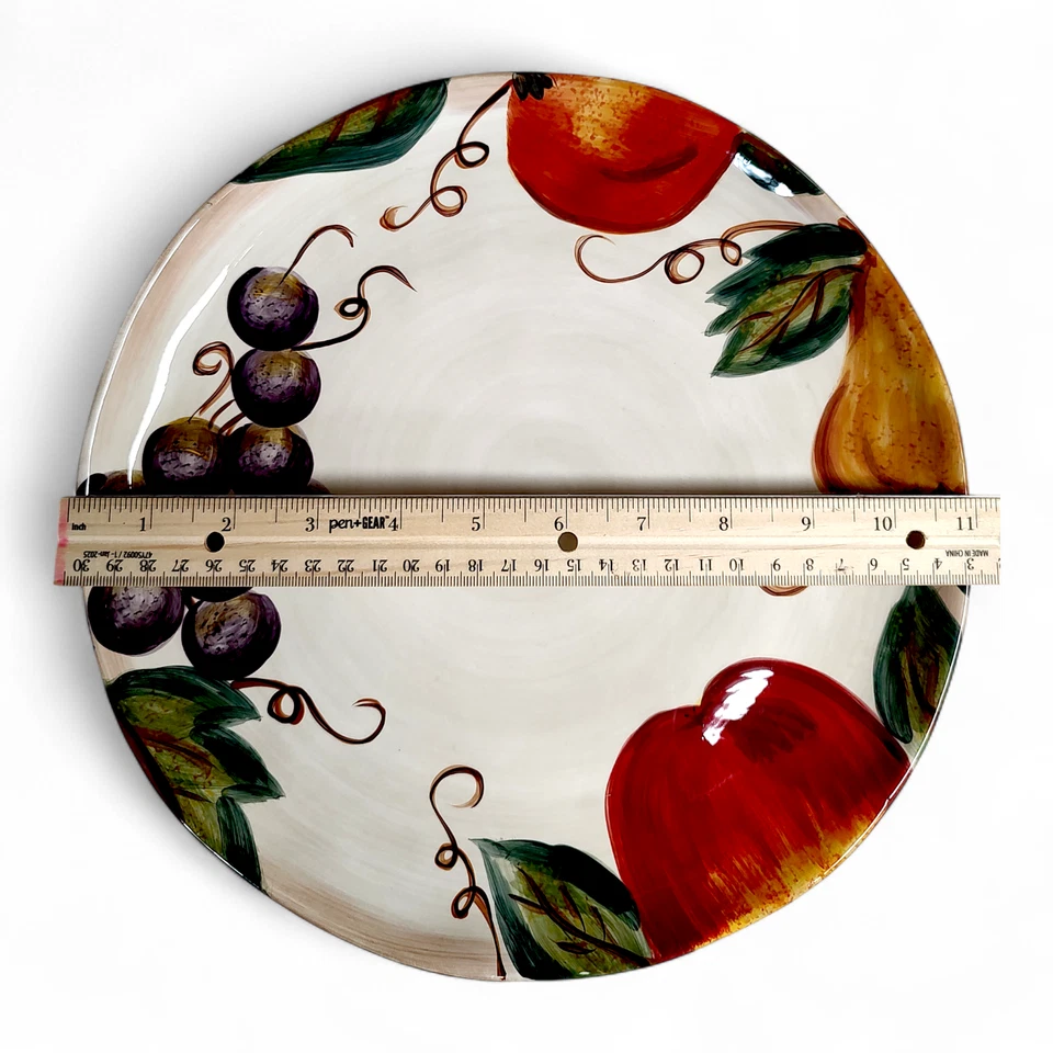 Discontinued Hand Painted Tabletops Unlimited Venetian Dinner Plate 11" - Image 2 of 4