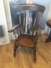 A BEAUTIFUL LARGE ANTIQUE GRANDFATHER ARM CHAIR , CIRCA 1870.