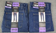Kirkland Signature Men's 30x30 Lot of (2) Comfort Stretch Straight Fit Jeans NWT