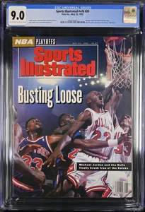 1992 SI Jordan Busting Loose CGC 9.0