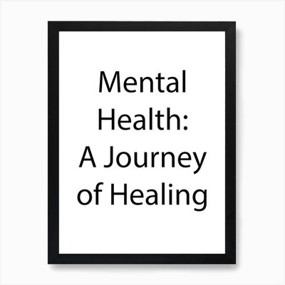 Psychische Gesundheit Zitat 6 Kunstdruck gerahmt Wandbild Poster Leinwanddruck Bild