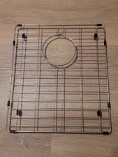 Kitchen Sink Bottom Grid Protector Rear Drain 14"x 16" Stainless Steel NEW