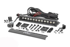 Rough Country 12" Black Series Single Row LED Light Bar White DRL - 70712BLDRL