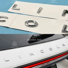 For Lincoln Emblem Glossy Chrome Letters Badge Decal for Navigator Aviator MKZ