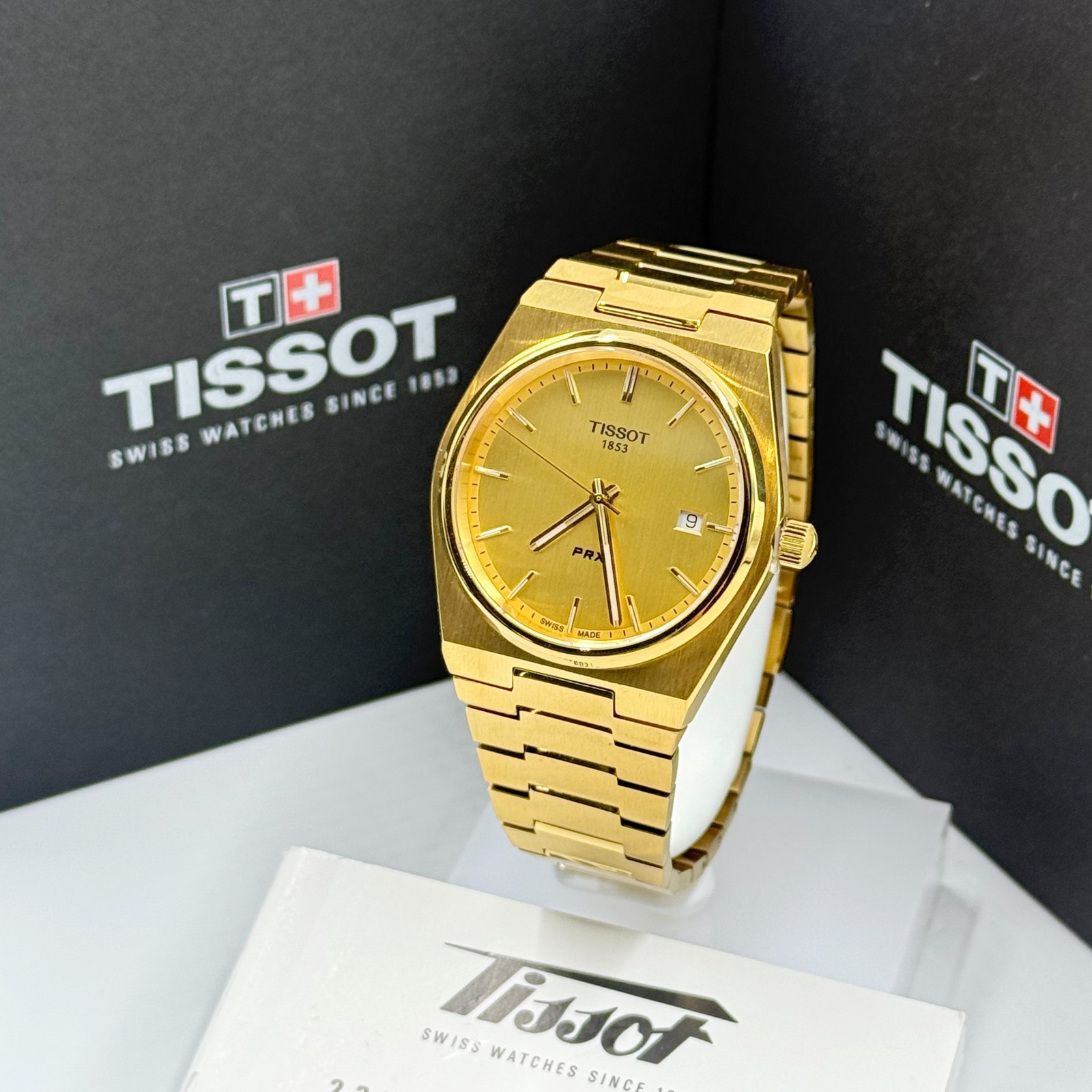 Tissot PRX T137.410.33.021.00 Men's Champagne Dial Stainless Quartz Watch 40mm