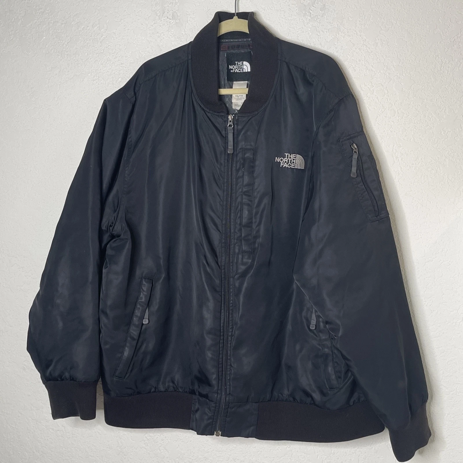 The North Face Insulated Bomber Jacket Mens 2XL Black Full Zip