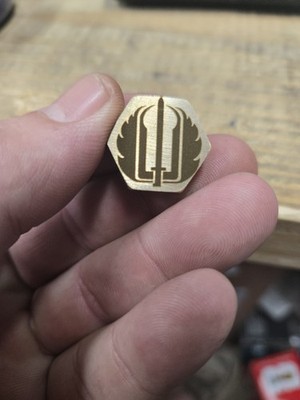 Strider Knife Knife Bead Custom Laser Engraved Solid Brass
