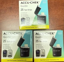 ACCU-CHEK Guide Diabetic Test Strips 75 Ctn.  Exp. 07/2026+ Sealed.