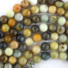 Natural Multicolor Flower Jade Round Beads Gemstone 15" Strand 6mm 8mm 10mm
