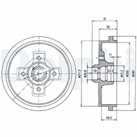 Delphi Bremstrommel BF310 FüR Audi Seat Skoda VW