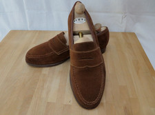 Alt Wien by Crockett & Jones Penny Loafer Suede Braun Gr. 9,5 EE / 43,5