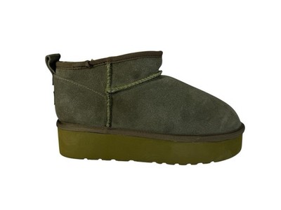 Lamo Water Resistant Suede Platform Boots Ellie Olive Women s No Size Fits 7