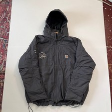 Carhartt Duck Thermal Grey Jacket Mens 3XL Loose Fit Work Coat