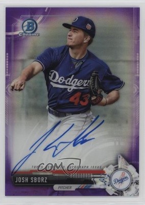 2017 Bowman Chrome Prospect Purple Refractor 38/250 Josh Sborz #CPA-JSB Auto s5q