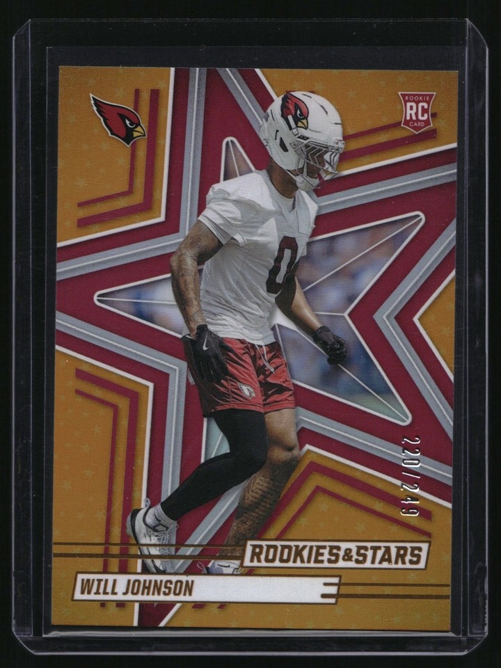 2025 Panini Rookies & Stars #198 Will Johnson Orange Cardinals & Stars #198 Will Johnson RC Orange 220/249 Cardinals