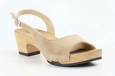 Softclox Clogs Sandale KONNY 04 Taupe Leder Absatz Riemen Schnalle S3575 04