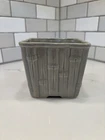 Vtg McCoy USA 4044 Bamboo Design Square Planter Gray Ceramic No Chip Or Cracks
