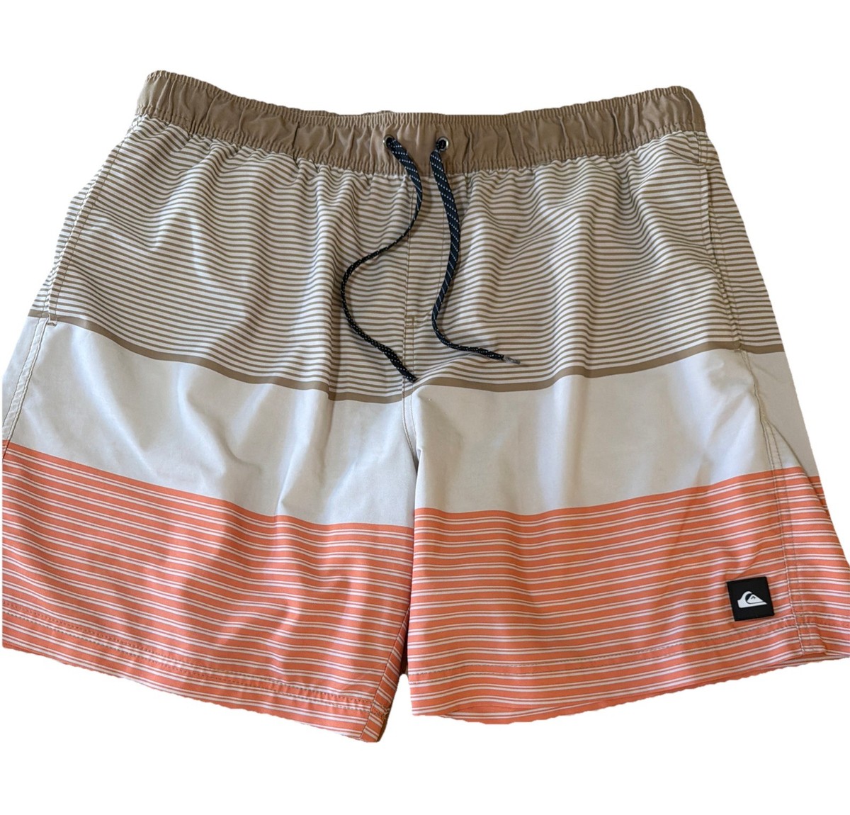 Quiksilver Mens Standard Highline Boardshort Swim Trunk Orange Tan