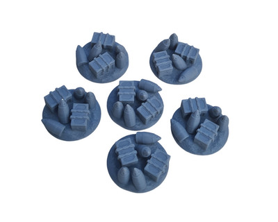 6x Munition Cache Zielmarker Gelände Landschaft kompatibel mit WH 40k Kill Team