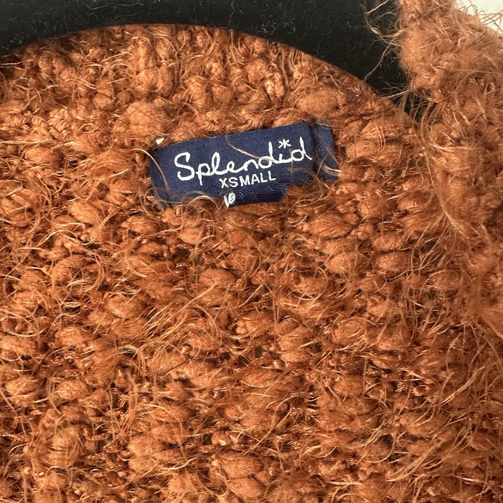 Splendid Eyelash Rust Orange Button Down Cardigan… - image 3