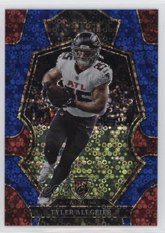 2022 Select Premier Level Blue Disco Prizm 7/25 Tyler Allgeier Rookie RC 01mg