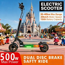 28 mph Adult Electric Scooter with 70-Mile Range:Dual Suspension Brakes Inside