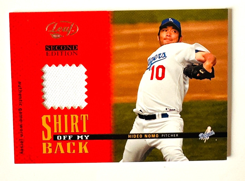 2004 Donruss Leaf Hideo Nomo Game Used Jersey Card Dodgers Legend
