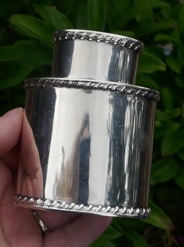 Dated 1892 Thomas Bradbury & Sons English Sterling Silver Tea Caddy - 119.0g.
